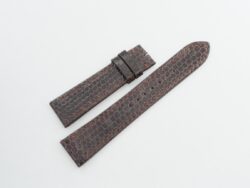 20.5mm/18mm Dark Brown Sea Snake Leather Watch Strap #WT14313