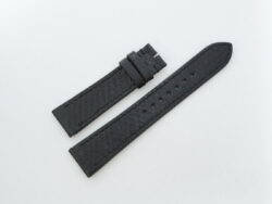 20.5mm/18mm Black Sea Snake Leather Watch Strap #WT14308