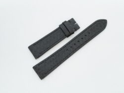 20.5mm/18mm Black Sea Snake Leather Watch Strap #WT14309