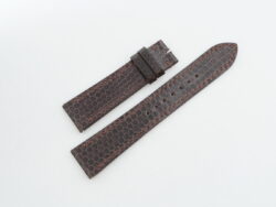 20.5mm/18mm Dark Brown Sea Snake Leather Watch Strap #WT14312