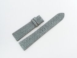 20.5mm/18mm Gray Sea Snake Leather Watch Strap #WT14307