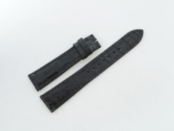 19mm/16mm Black Genuine Crocodile Skin Leather Watch Strap for Cartier Must Large / Cartier Louis Large #WT14323