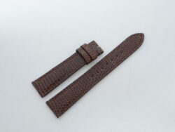 19mm/16mm Dark Brown Genuine Lizard Skin Leather Watch Strap for Cartier Must Large / Cartier Louis Large  #WT14316