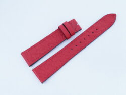 19mm/16mm Red Genuine Epsom Skin Leather Watch Strap for Cartier Must Large / Cartier Louis Large #WT14281