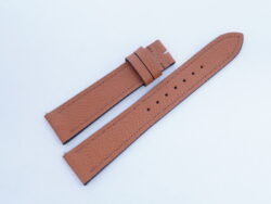 19mm/16mm Cognac Genuine Epsom Skin Leather Watch Strap for Cartier Must Large / Cartier Louis Large #WT14282