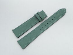 19mm/16mm Moss Green Genuine Epsom Skin Leather Watch Strap for Cartier Must Large / Cartier Louis Large #WT14289