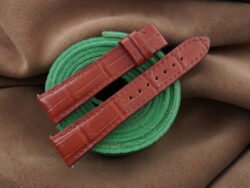 High Grade Red Brown Crocodile Leather Watch Strap - CUSTOM MADE SERVICE CT3122
