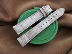 High Grade White Nubuck Crocodile Leather Watch Strap - CUSTOM MADE SERVICE CT3123