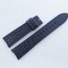 21mm/18mm Navy Blue High Grade Crocodile Leather Curved End Watch Strap For JLC #WT14377