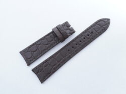 21mm/18mm Dark Brown Crocodile Leather Curved End Watch Strap For JLC #WT14378