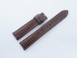 18mm/16mm Dark Brown Lizard Leather Watch Strap With Quick Release Function #WT14382