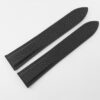 20.5mm/18mm Black Togo Calf Leather Deployment Strap For Cartier Tank Solo Large & Ronde Solo 36mm #WT14386