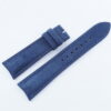 21mm/18mm Navy Blue Nubuck Calf Leather Curved End Watch Strap for JLC #WT14393