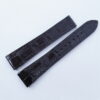 18.5mm/16mm Glossy Black Crocodile Leather Watch Strap for Cartier Santos 110/90mm #WT14397