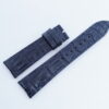 21mm/18mm Navy Blue Crocodile Leather Curved End Watch Strap For JLC #WT14398