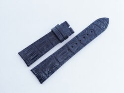 21mm/18mm Navy Blue Crocodile Leather Curved End Watch Strap For JLC #WT14398