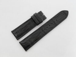 22mm/20mm Black Genuine Crocodile Skin Leather Watch Strap #WT14403