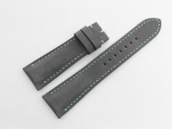 24mm/20mm Gray Nubuck Calf Skin Leather Watch Strap 130/80mm #WT14404