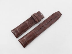 20mm/18mm Brown Genuine CROCODILE Skin Leather Watch Strap for IWC #WT14408