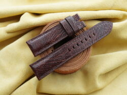 Dark Brown Ostrich Leather Watch Strap For Panerai - CUSTOM MADE SERVICE CT3147