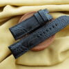 Black Ostrich Leather Watch Strap For Panerai - CUSTOM MADE SERVICE CT3153