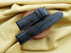 Black Ostrich Leather Watch Strap For Panerai - CUSTOM MADE SERVICE CT3153