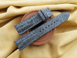 Gray Ostrich Leather Watch Strap - CUSTOM MADE SERVICE CT3156