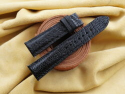 Black Ostrich Leather Watch Strap - CUSTOM MADE SERVICE CT3157