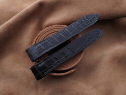 Black Crocodile Leather Deployment Watch Strap For Cartier Roadster – CUSTOM MADE SERVICE CT3143
