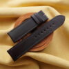 Dark Brown Box Calf Leather Curved End Watch Strap For JLC - CUSTOM MADE SERVICE CT3174