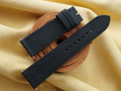 Black Nubuck Calf Leather Watch Strap - CUSTOM MADE SERVICE CT3179