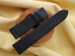 Black Pebbled Calf Leather Watch Strap - CUSTOM MADE SERVICE CT3183
