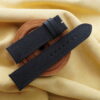 Black Saffiano Calf Leather Curved End Watch Strap For JLC - CUSTOM MADE SERVICE CT3184