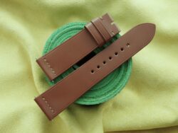 Cognac Box Calf Leather Watch Strap - CUSTOM MADE SERVICE CT3189
