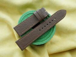 Brown Saffiano Calf Leather Watch Strap - CUSTOM MADE SERVICE CT3193