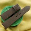 Brown Saffiano Calf Leather Curved End Watch Strap For JLC - CUSTOM MADE SERVICE CT3192