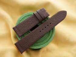 Brown Pebbled Calf Leather Watch Strap - CUSTOM MADE SERVICE CT3198