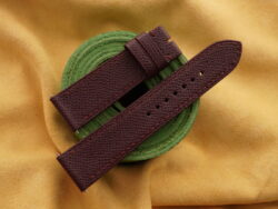 Maroon Epsom Calf Leather Watch Strap - CUSTOM MADE SERVICE CT3201