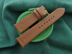 Honey Brown Pebbled Calf Leather Watch Strap - CUSTOM MADE SERVICE CT3204