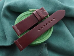 Red Brown Shell Cordovan Leather Watch Strap - CUSTOM MADE SERVICE CT3202