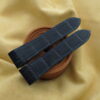 High Grade Dark Navy Blue Crocodile Leather Deployment Strap For Santos 100, Santos XL size 20mm, 23mm - CUSTOM MADE SERVICE CT3208
