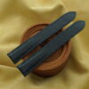 Dark Navy Blue Lizard Leather Deployment Watch Strap For Cartier Tank Solo, Large Model - CUSTOM MADE SERVICE CT3215
