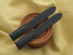 Black Lizard Leather Deployment Watch Strap For Cartier Tank Solo, Large Model - CUSTOM MADE SERVICE CT3216