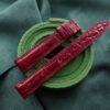High Grade Glossy Blood Red Crocodile Leather Watch Strap For Cartier Tank Solo, Tank Must, Tank Louis - CUSTOM MADE SERVICE CT3227