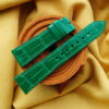 High Grade Glossy Emerald Green Crocodile Leather Watch Strap For Cartier Tank Solo, Tank Must, Tank Louis - CUSTOM MADE SERVICE CT3236