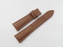 23mm/18mm Brown Pebbled Calf Skin Leather Watch Strap #WT14422