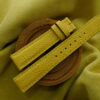 Yellow Pebbled Calf Leather Watch Strap - CUSTOM MADE SERVICE CT3242