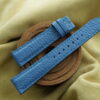 Sky Blue Pebbled Calf Leather Watch Strap For Cartier Tank Solo, Tank Must, Tank Louis - CUSTOM MADE SERVICE CT3239