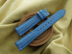 Sky Blue Pebbled Calf Leather Watch Strap For Cartier Tank Solo, Tank Must, Tank Louis - CUSTOM MADE SERVICE CT3239