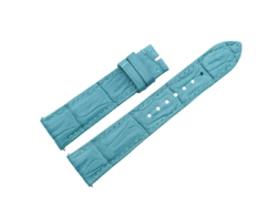 21mm/18mm Sky Blue Double Side Crocodile Leather Watch Strap #WT14423